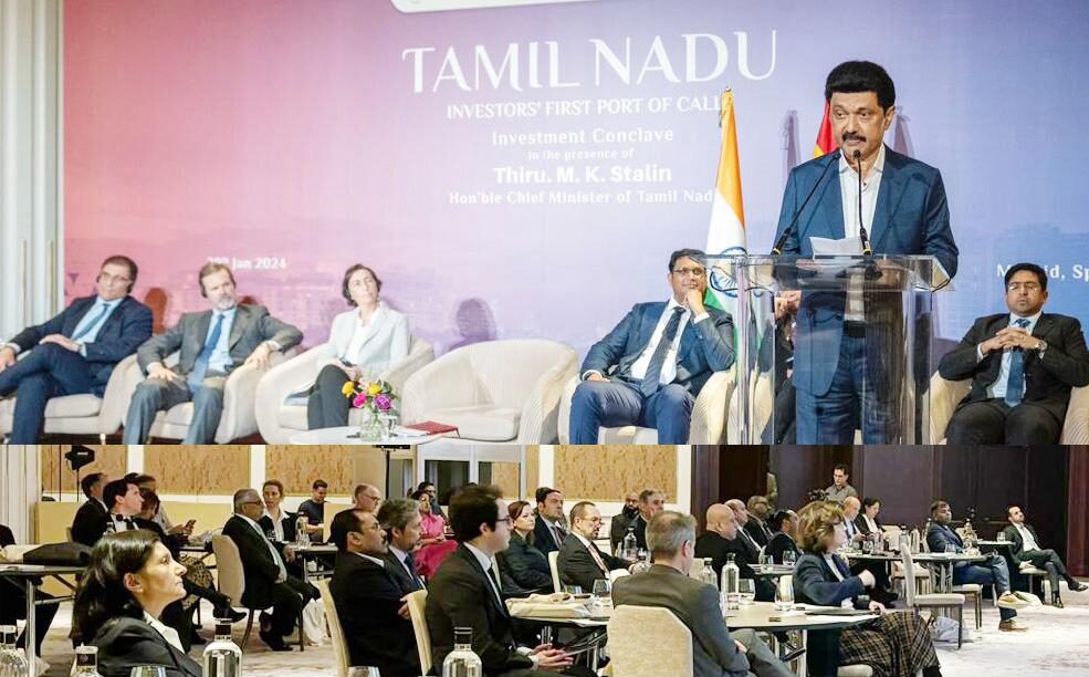 ஸ்பெயின் தலைநகர் மேட்ரிட்டில் நடைபெற்ற முதலீட்டாளர்கள் மாநாட்டில்
