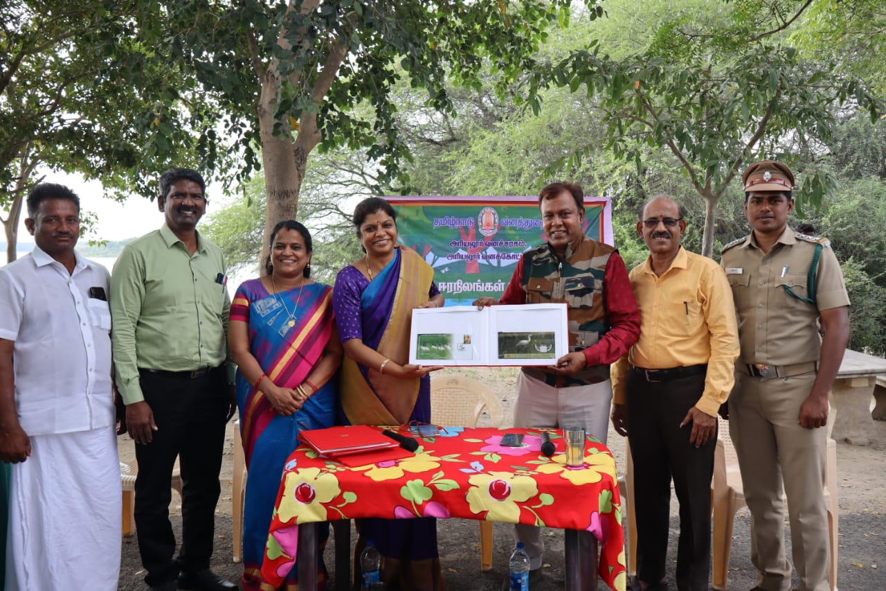 கரைவெட்டி பறவைகள் சரணாலயத்தை ராம்சர் தளமாக அறிவித்ததை நினைவுகூரும் வகையில் சிறப்பு அஞ்சல் உறை