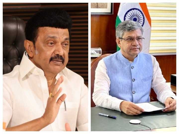 முதலமைச்சர் மு.க.ஸ்டாலினுக்கு ரயில்வே அமைச்சர் அஸ்வினி வைஷ்ணவ் பதில்