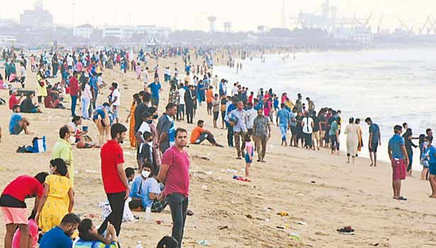 சென்னை மெரினா கடற்கரைக்கு வர பொதுமக்களுக்குத் தடை