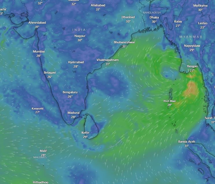 வங்கக்கடலில் காற்றழுத்த தாழ்வு பகுதி உருவானது: வானிலை ஆய்வு மையம் தகவல்